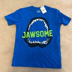 Crewcuts NWT shark “JAWSOME” t shirt boys sz 8
